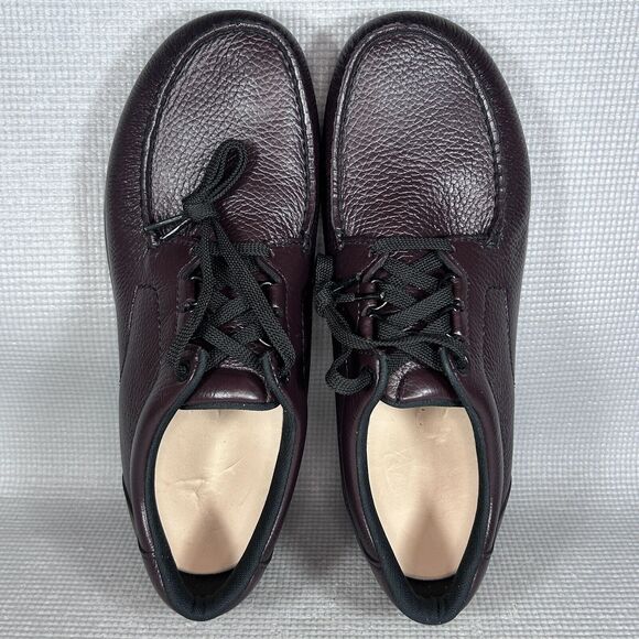 NEW SAS Men's Bout' Time Brown Pebble Grain Leather Lace-Up Moc Toe Oxford - Picture 9 of 12